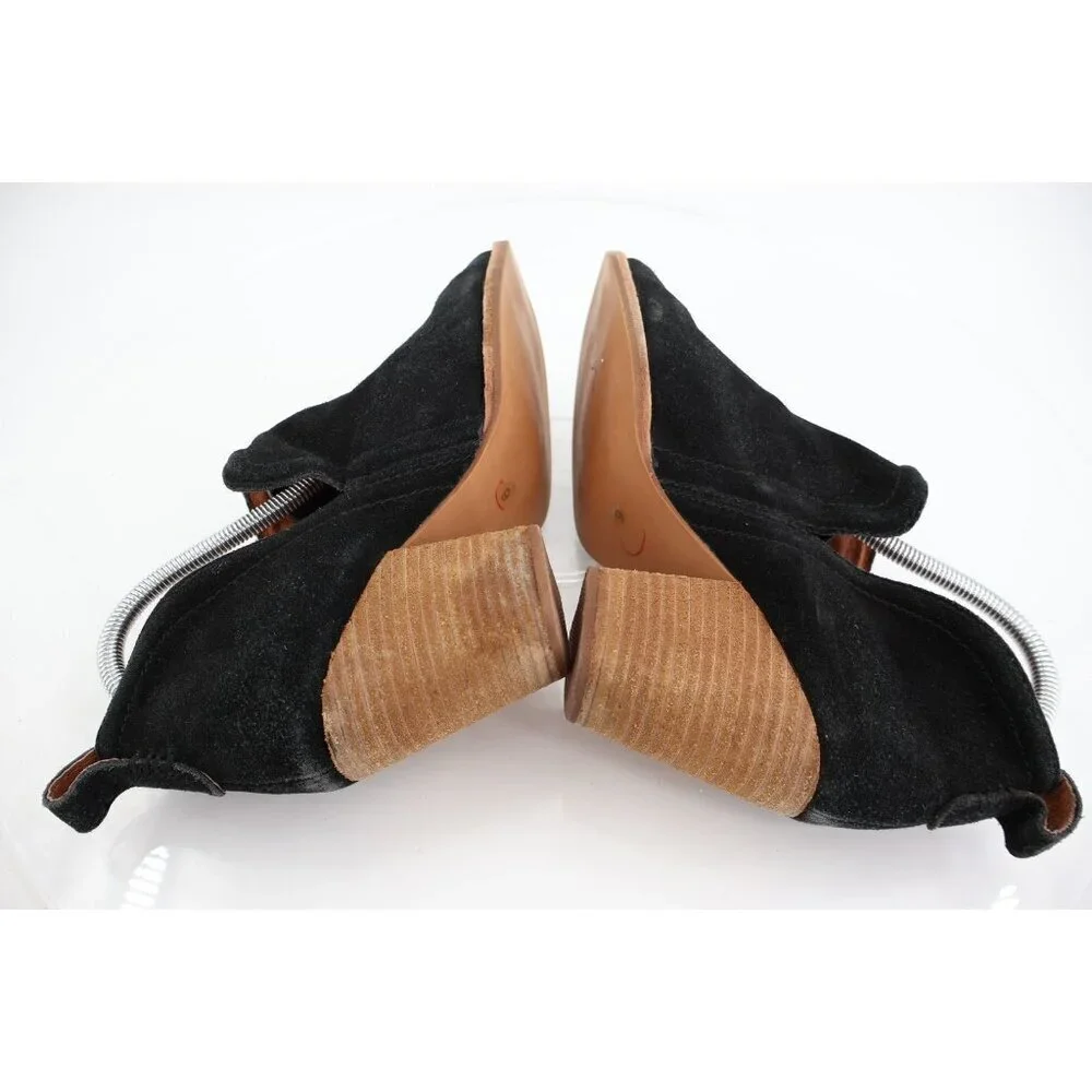 Jeffrey Campbell Cromwell Ankle Boots Women's 9 Black Suede Pointed Toe Western